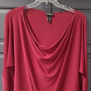 Lane Bryant  Burgundy Cowl Neck Top